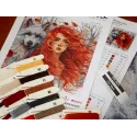 Cross stitch kit  "The Ginger Girl and the Wolf'' 31.75 x 31.43 cm AVA-P049