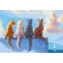 Cross stitch kit Cats by the Sea 30x21 cm SRA1034