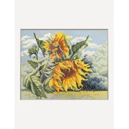 Cross stitch kit Sunflowers in the Wind 30x24 cm SRA1033