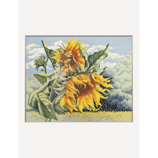 Siuvinėjimo kryželiu rinkinys Saulėgrąžos vėjyje 30x24 cm SRA1033
