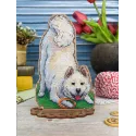 Kreuzstich auf Holzsockel "Shiba Inu" 17*12 cm SO-170