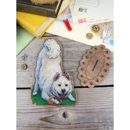 Kreuzstich auf Holzsockel "Shiba Inu" 17*12 cm SO-170