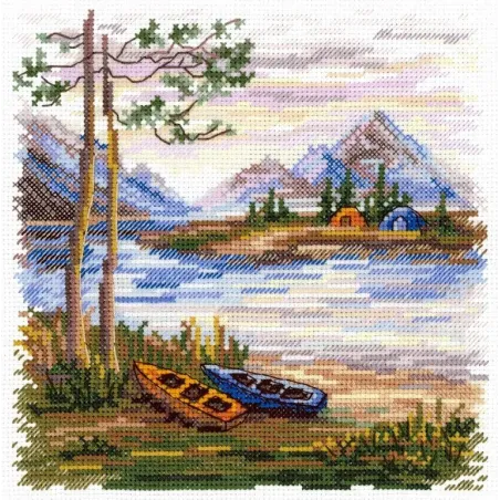Kit de point de croix "Nuit dans la nature" 16*16 cm SNV-956