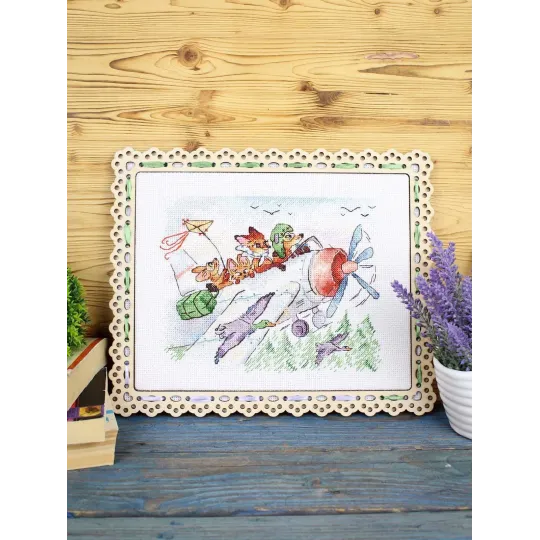 Ristinuke komplektas "Skriskime į pietus" 15*20 cm SM-1250
