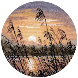 Cross stitch kit "Evening silence" 25×25 cm S1732