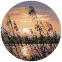 Kit de point de croix "Silence du soir" 25×25 cm S1732