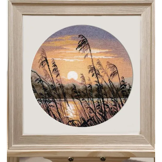 Cross stitch kit "Evening silence" 25×25 cm S1732