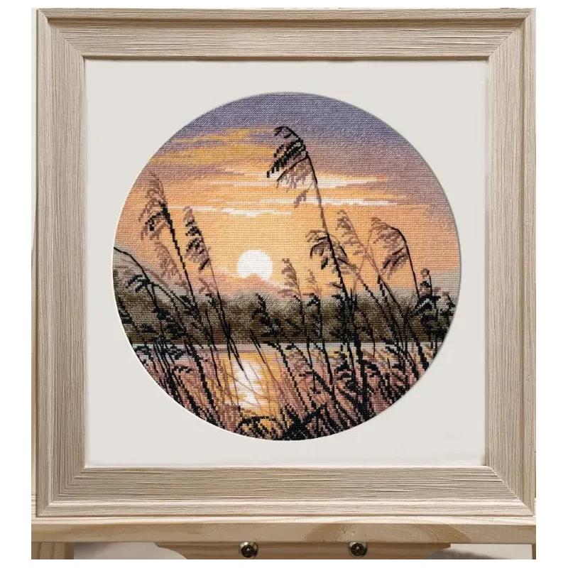 Siuvinėjimo kryželiu rinkinys "Vakaro tyla" 25×25 cm S1732