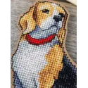 Point de croix sur base en bois "Beagle" 15*12 cm SO-169