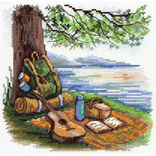 Cross stitch kit "Tourist stop" 16*16 cm SNV-957