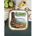 Cross stitch kit "Tourist stop" 16*16 cm SNV-957