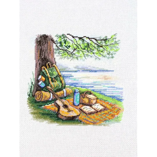 Cross stitch kit "Tourist stop" 16*16 cm SNV-957