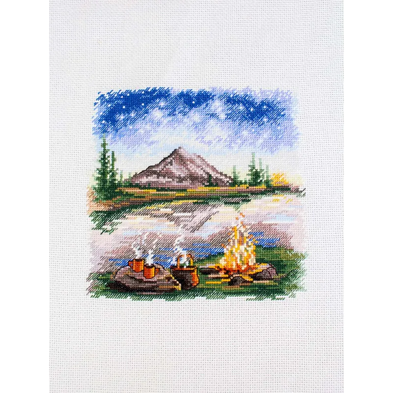 Kit de point de croix "Sous le ciel étoilé" 16*16 cm SNV-955