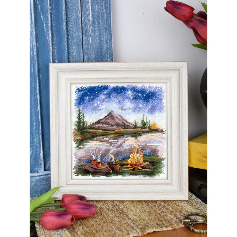 Kit de point de croix "Sous le ciel étoilé" 16*16 cm SNV-955