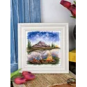 Kit de point de croix "Sous le ciel étoilé" 16*16 cm SNV-955