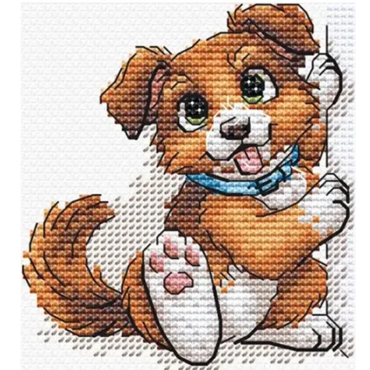 Cross stitch kit "Bookmark. Friend" 9 х 9,5 cm SANZ-77