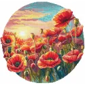 Cross stitch kit "Sun in poppies" 29 x 27 cm SANS-85