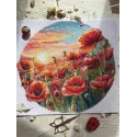 Kit point de croix "Soleil dans les coquelicots" 29 x 27 cm SANS-85