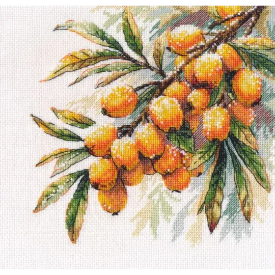 Siuvinėjimo kryželiu rinkinys "Šaltalėlio šakelė" 17×17 cm S1734