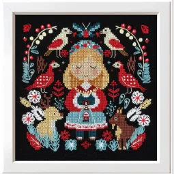 Kreuzstich-Set "Herrin des Waldes" 15.5 x 15.5 cm PCE-7505