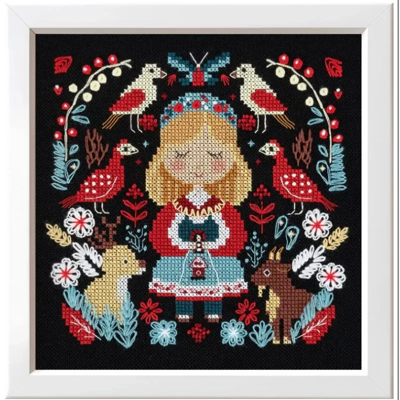 Набор для вышивания крестом "Хозяйка Леса" 15.5 x 15.5 cm PCE-7505