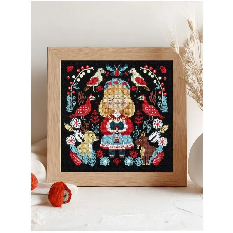 Cross stitch kit "Mistress of the Forest" 15.5 x 15.5 cm PCE-7505