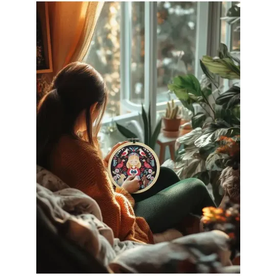 Cross stitch kit "Mistress of the Forest" 15.5 x 15.5 cm PCE-7505
