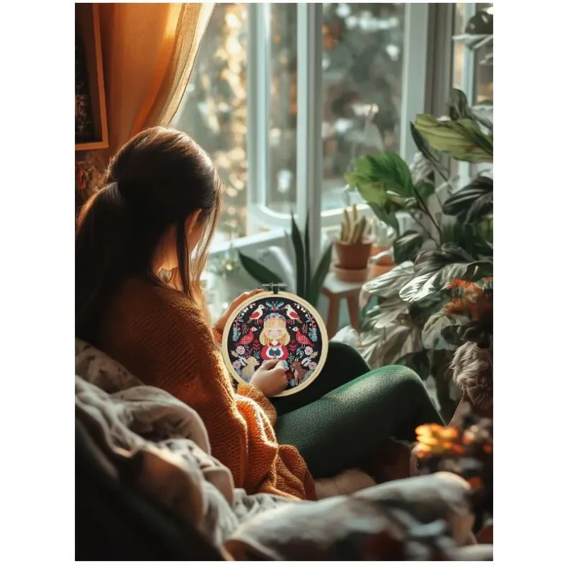 Cross stitch kit "Mistress of the Forest" 15.5 x 15.5 cm PCE-7505