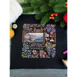 Kreuzstich-Set "Sampler. Morgendämmerung im Dorf" 19*19 cm SNV-1036