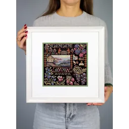 Cross stitch kit "Sampler. Dawn in the Village" 19*19 cm SNV-1036