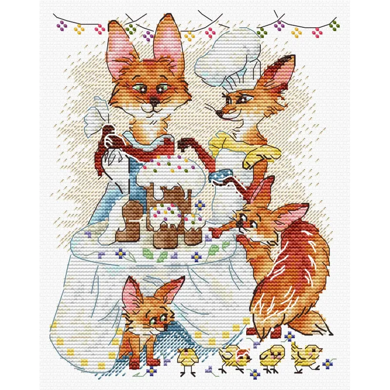Kreuzstich-Set "Festliches Abendessen" 15*20 cm SM-1249