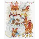 Kreuzstich-Set "Festliches Abendessen" 15*20 cm SM-1249