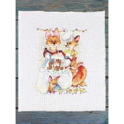 Kreuzstich-Set "Festliches Abendessen" 15*20 cm SM-1249
