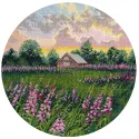 Siuvinėjimo kryželiu rinkinys "Rožiniai atstumai" 25x25 cm S1737