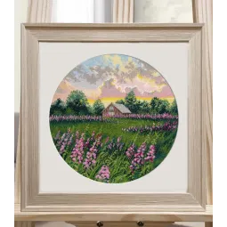 Kreuzstich-Set "Rosa Distanzen" 25x25 cm S1737