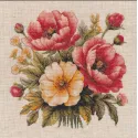 Kit point de croix "Bouquet enchanteur" 24×24 cm S1733