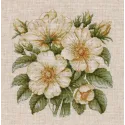 Kit de point de croix "Églantines" 23×23 cm S1731