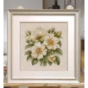 Kreuzstich-Set "Wildrosenhüften" 23×23 cm S1731