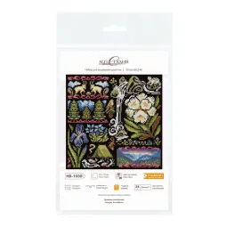 Cross stitch kit "Sampler. Twilight in the Mountains" 19*19 cm SNV-1030