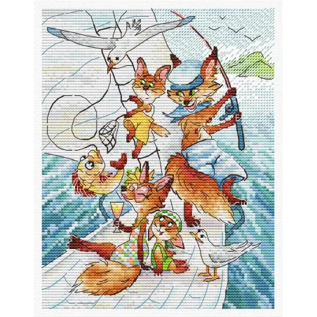Kreuzstich-Set "Seereise" 20*16 cm SM-1248