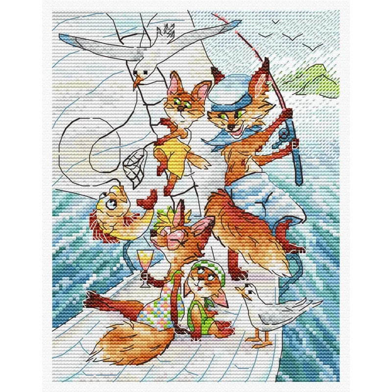 Cross stitch kit "Sea trip" 20*16 cm SM-1248