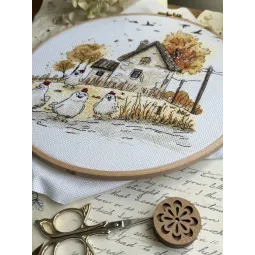 Kreuzstich-Set "Herrinnen des Hofes" 22,5 x 21 cm SANH-08