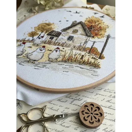 Kreuzstich-Set "Herrinnen des Hofes" 22,5 x 21 cm SANH-08