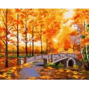(Discontinued) Paint by numbers kit Autumn Park 40x50 cm S014