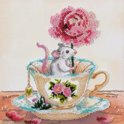 Mid-sized bead embroidery kit "A touch of spring" 20 х 20 cm AAMB-146