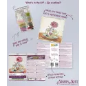 Kit de broderie avec perles de taille moyenne "Une touche de printemps" 20 x 20 cm AAMB-146