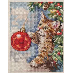 Kits de point de croix "Compagnon à fourrure" 17 x 22 cm AAH-328