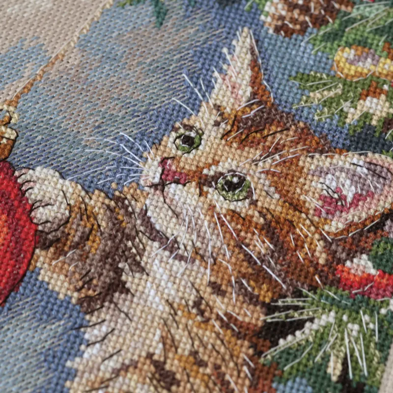 Kreuzstich-Set "Pelziges Schelm" 17 x 22 cm AAH-328