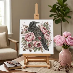 Kit de point de croix "Jardin secret" 22 x 22 cm AAH-327