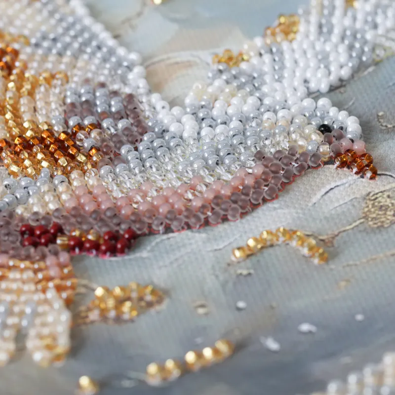 Kit de broderie de perles de taille moyenne "Danse des colombes" 20 x 20 cm AAMB-145